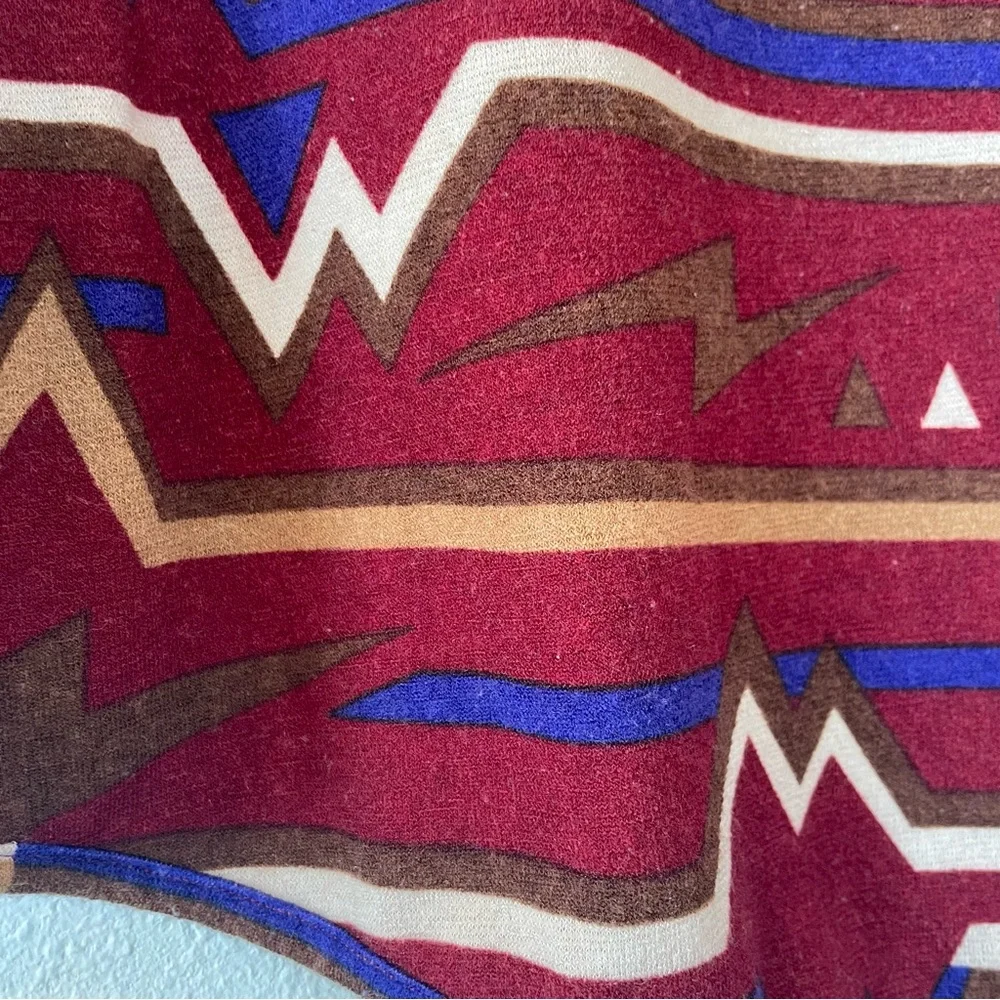 Papaya Southwest Print Asymmetrical Sweater Shirt Poncho‎ Like Size Small Drapey